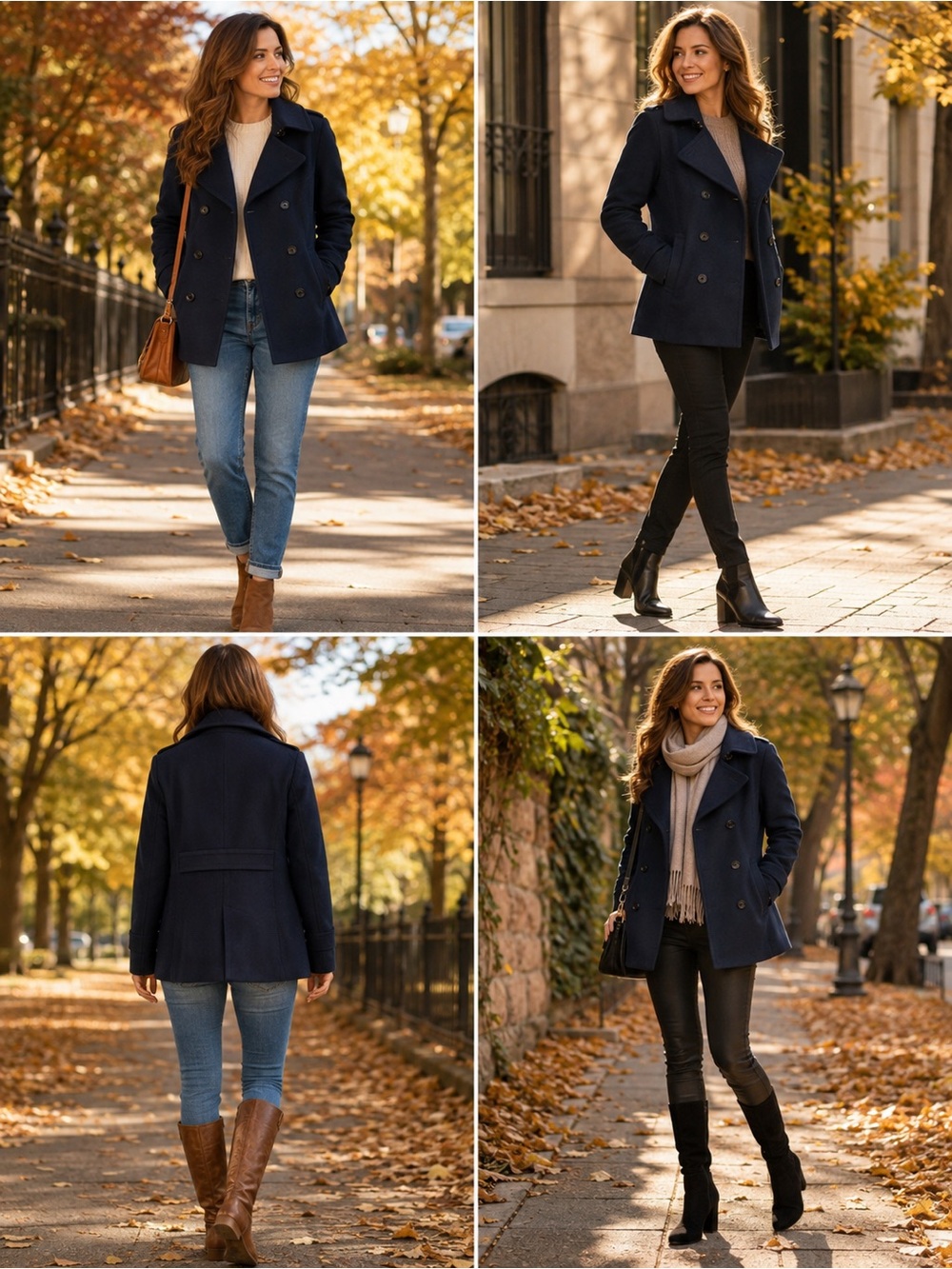 J.Crew Navy Blue Double Breasted Wool Peacoat Jacket Women’s TXL - Picture 2 of 14
